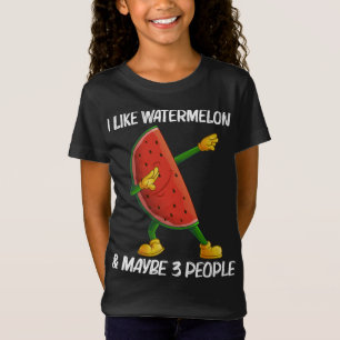 Funny Watermelon Art For Men Women Melon Fruit Pla T-Shirt