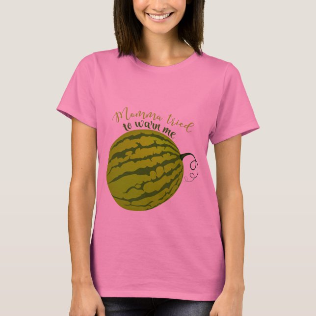Funny Watermelon Belly T-Shirt (Front)