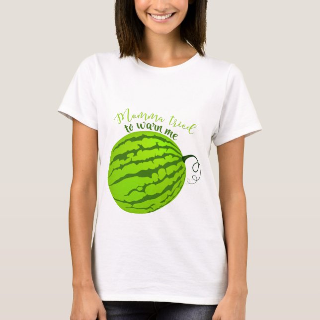 Funny Watermelon Belly T-Shirt (Front)