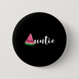 Funny Watermelon Fruit Lover Auntie Aunt Family 6 Cm Round Badge