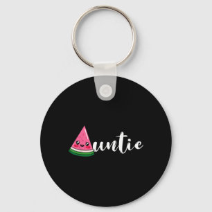 Funny Watermelon Fruit Lover Auntie Aunt Family Key Ring