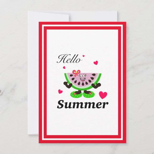 Funny watermelon holiday card (Front)