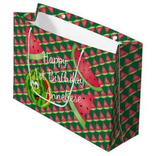 Funny Watermelon Kid's Birthday Large Gift Bag