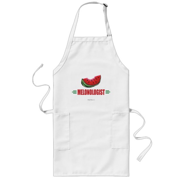 Funny Watermelon Long Apron (Front)
