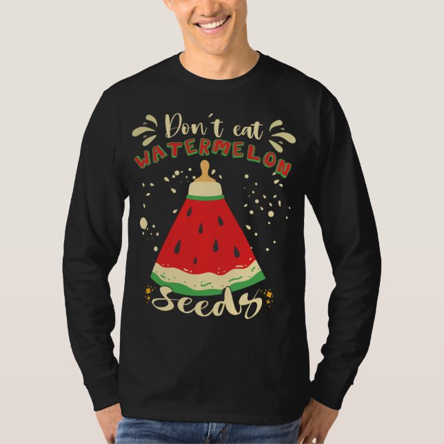 Funny Watermelon Seeds T-Shirt (Front)