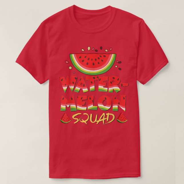 Funny Watermelon Squad Watermelon Lover Summer Tro T-Shirt (Design Front)