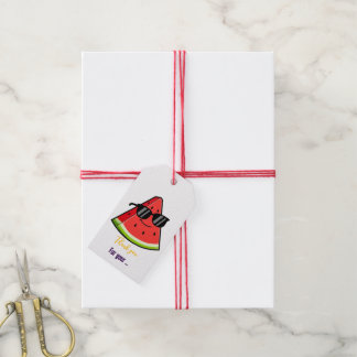 Funny Watermelon Sunglasses Thank You Gift Tags