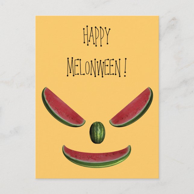 Funny Watermelons Emoticon Postcard (Front)