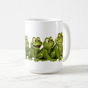 Funny Waving Frogs Coffee Mug