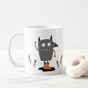 Funny Waving Monster Coffee Mug