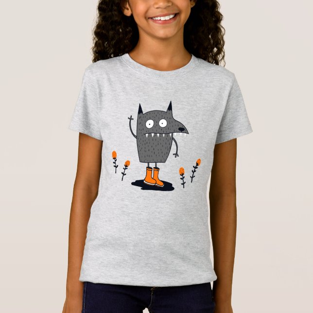 Funny Waving Monster T-Shirt (Front)