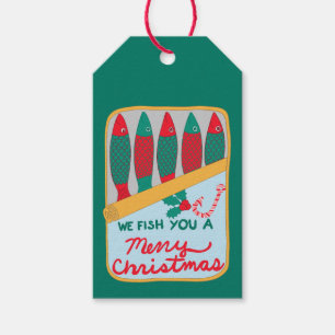 Funny We Fish You a Merry Christmas Gift Tags