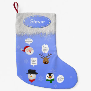 Funny We Wish You a Merry Christmas Small Christmas Stocking