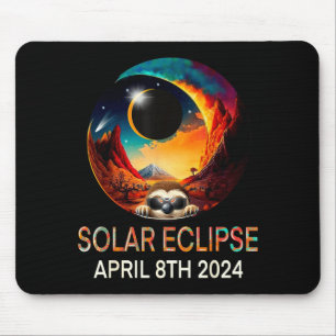 Funny Wearing Solar Eclipse Sloth Solar Eclipse Mouse Mat