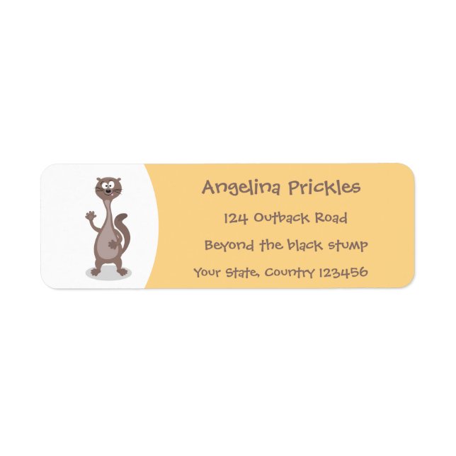 Funny weasel cartoon illustration (Front)