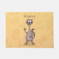 Funny weasel cartoon illustration