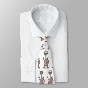 Funny weasel cartoon illustration tie