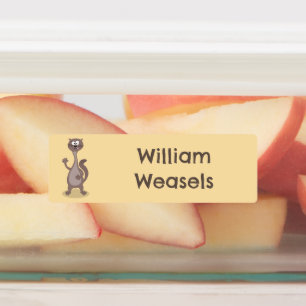 Funny weasel cartoon personalised