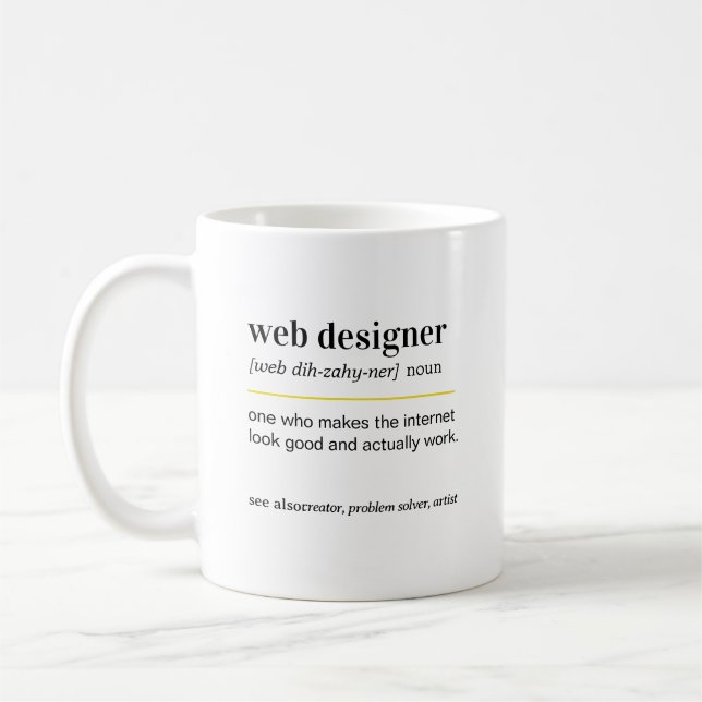 Funny web designer Gift Coffee Mug (Left)