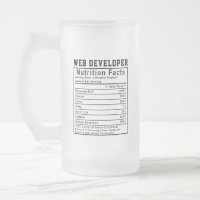 Funny Web Developer Nutrition Facts Coding Life