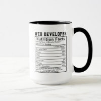 Funny Web Developer Nutrition Facts Coding Life