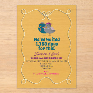 Funny Wedding Acrylic Invitations