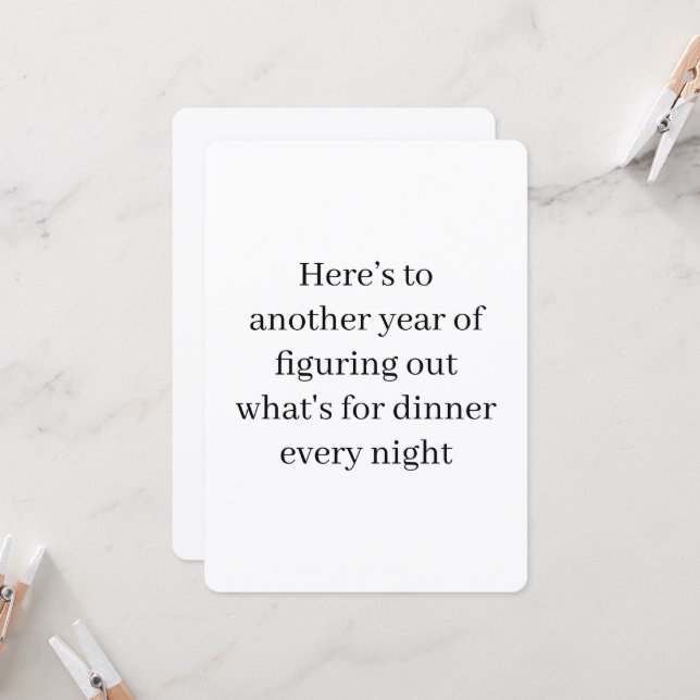 Funny Wedding Anniversary Card Gift for Couple (Front/Back In Situ)