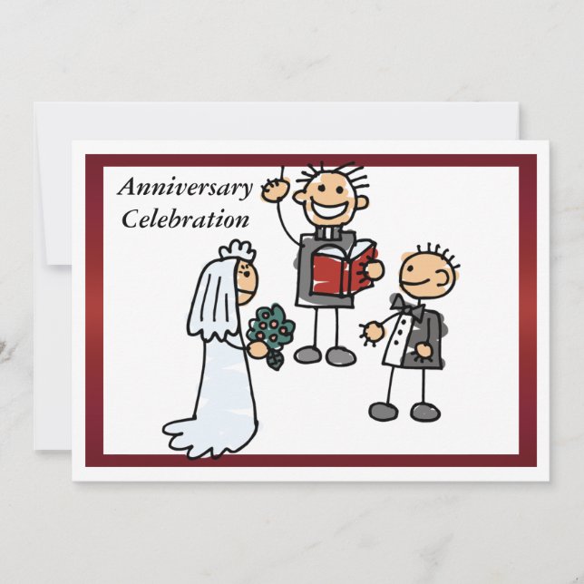 Funny Wedding Anniversary Invitation (Front)
