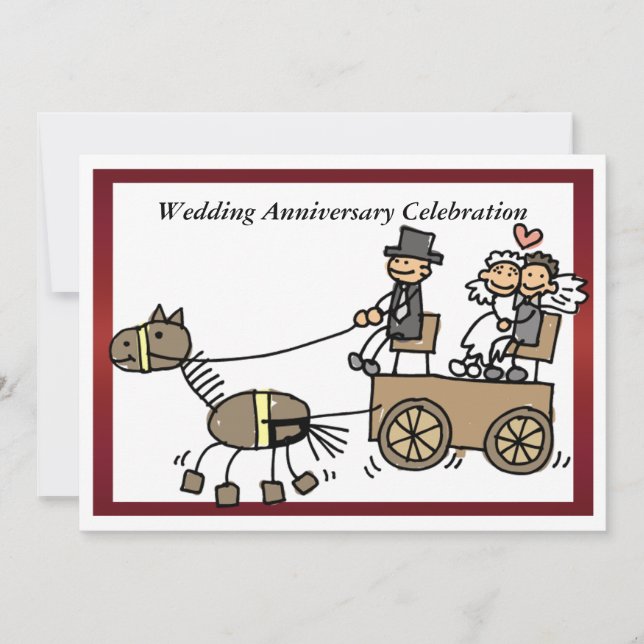 Funny Wedding Anniversary Invitation (Front)