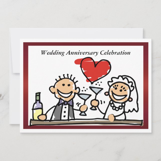 Funny Wedding Anniversary Invitation (Front)
