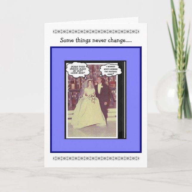 Funny Wedding Anniversary - Vintage Card (Front)