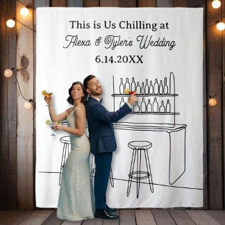 Funny Wedding Backdrop Photo Prop Tapestry