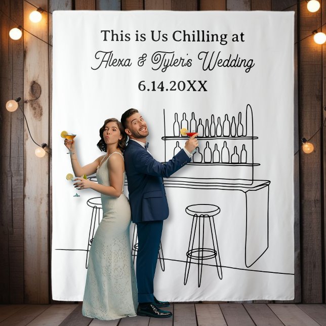 Funny Wedding Backdrop Photo Prop Tapestry (Creator Uploaded)