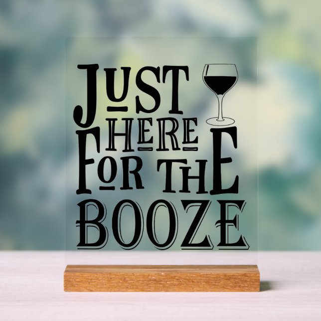 Funny Wedding Bar Acrylic Sign (Neutral)
