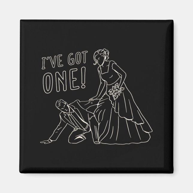 Funny Wedding Bride And Groom Design  Magnet (Front)