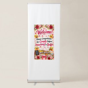 Funny Wedding Buffet Sign   Reception Decor