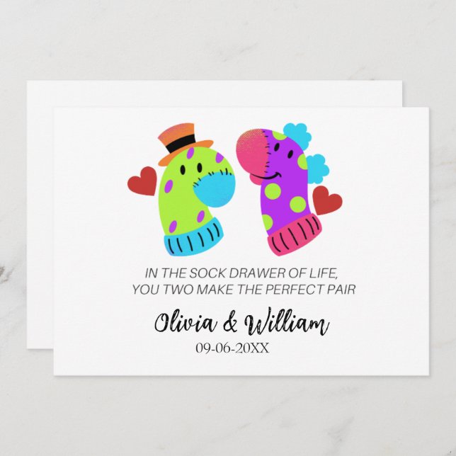 Funny Wedding Card, Couples Card, Funny Engagement Announcement (Front/Back)