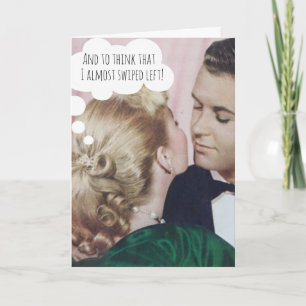 Funny Wedding Card for Couple Who Met Online