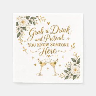 Funny Wedding Cocktail Napkin