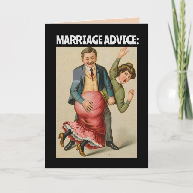 FUNNY WEDDING CONGRATULATIONS GREETING CARD (Front)