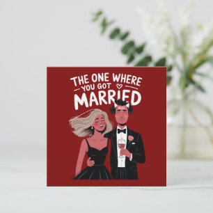 Funny Wedding Engagement Congratulations  Holiday Card