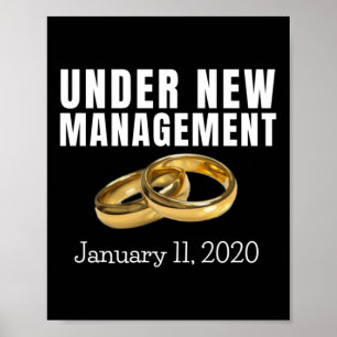 Funny Wedding Engagement Gift Bride Groom January Poster