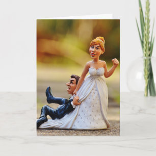 FUNNY WEDDING Greeting Card, Reluctant Groom Card