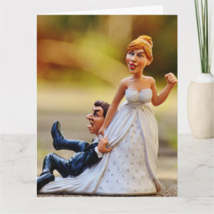 FUNNY WEDDING Greeting Card, Reluctant Groom GIANT Card