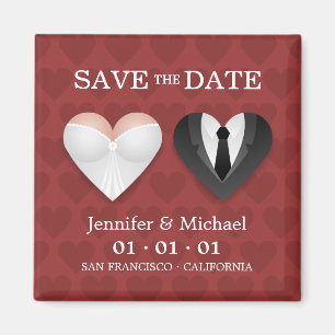 Funny Wedding Hearts - Save the Date magnet