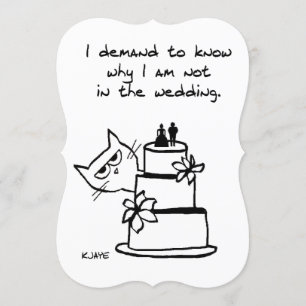 Funny Wedding Invitation for Cat Lovers