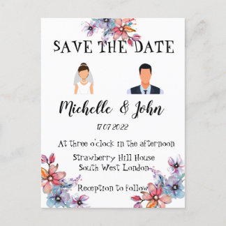 Funny Wedding Invitation  Postcard