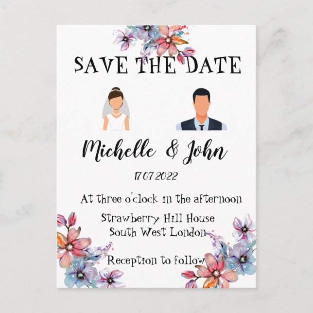 Funny Wedding Invitation  Postcard (Front)