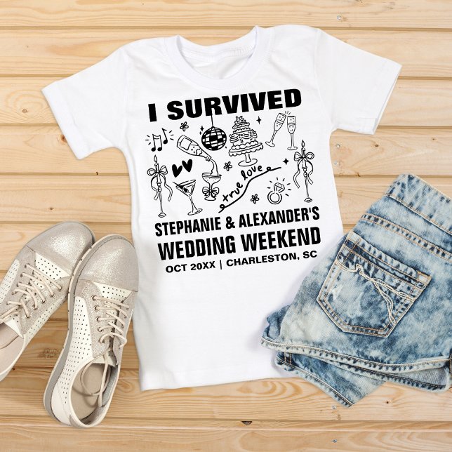 Funny Wedding Merch Custom Wedding Favour Keepsake T-Shirt (Creator Uploaded)