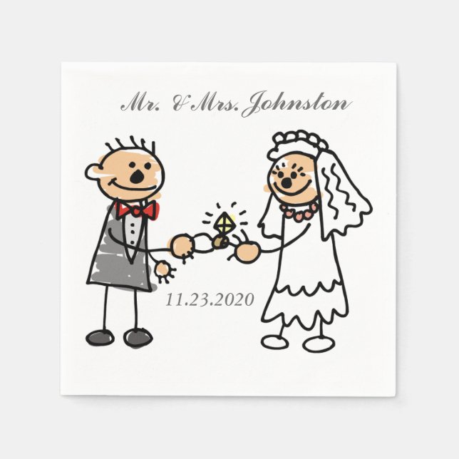 Funny Wedding Napkin (Front)